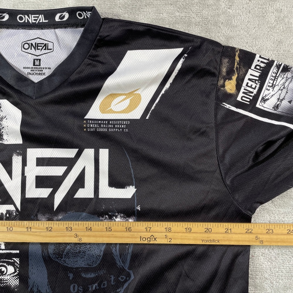 ONeal MX Element Motocross Jersey Mens Medium Black White Racing Dirt Bike - Picture 4 of 12